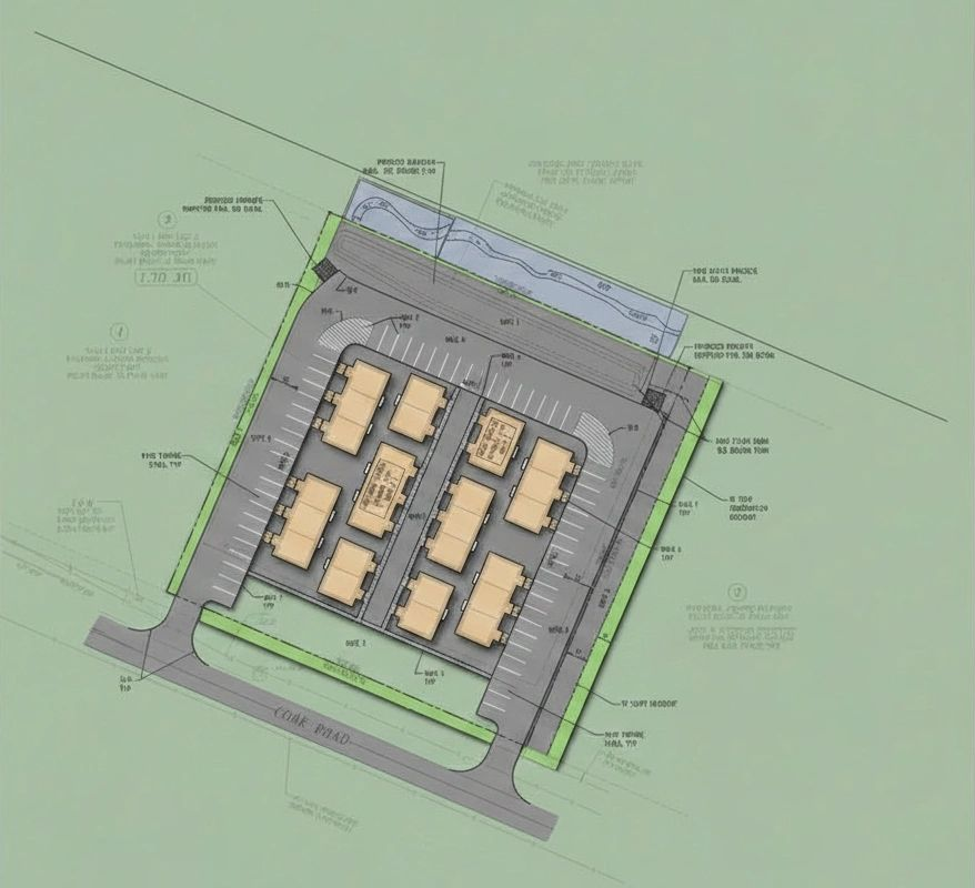Cook Road Townhomes community site plan — colorized